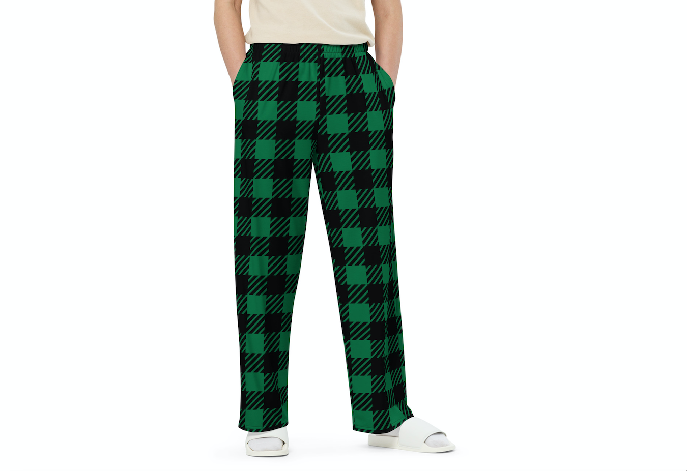 Grönrutiga Pyjamasbyxor